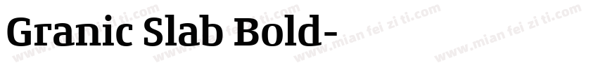 Granic Slab Bold字体转换